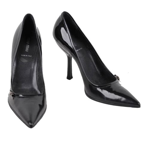 miu miu black bow heels|miu mi u shoes.